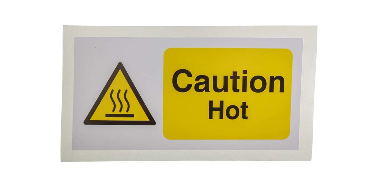 Product image for Caution Hot Label, 200x100mm