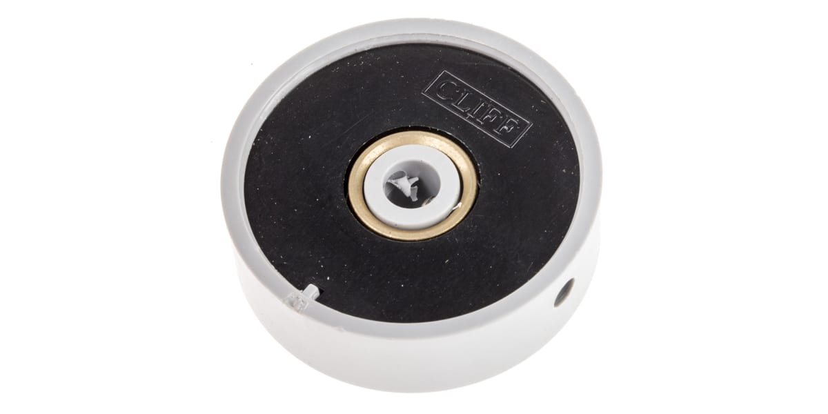 Product image for Encoder knob 35gm grey 6mm screw fix