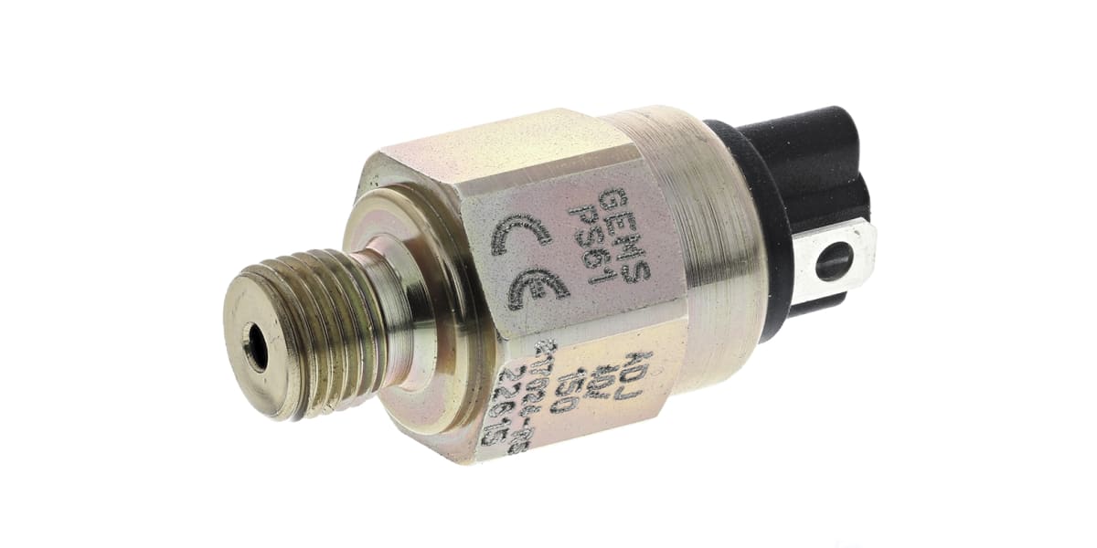 Product image for Gems Sensors Hydraulic Pressure Switch, SPST-NO 40 → 150psi, 42 V dc, BSP 1/4 process connection