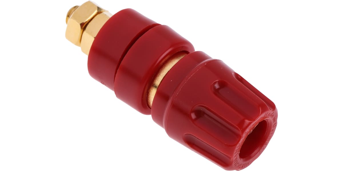 Product image for 4mm panel socket,red,35A,60VDC,CAT I