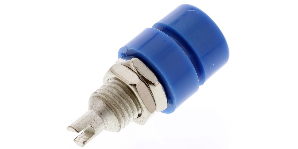 Product image for 4mm panel socket,blue,32A,60VDC,CAT I