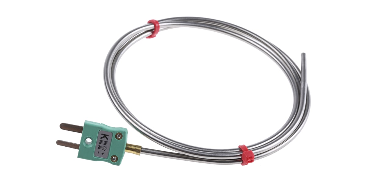 Product image for K insulated thermocouple w/plug,3x1000mm