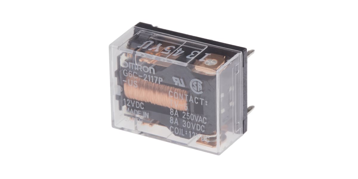 Product image for RELAY POWER 8A SPST-NO + SPST-NC 12VDC