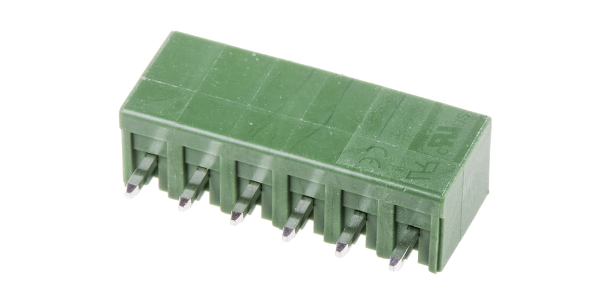 Product image for 6 way 3.81mm terminal block header