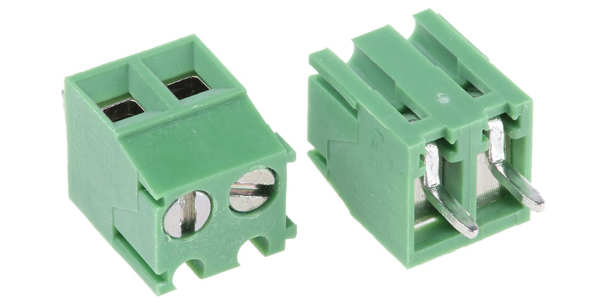 Product image for 2 way PCB terminal block 3.5mm