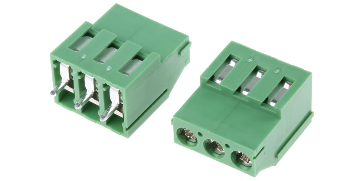 Product image for 3 way PCB terminal block 5.08mm