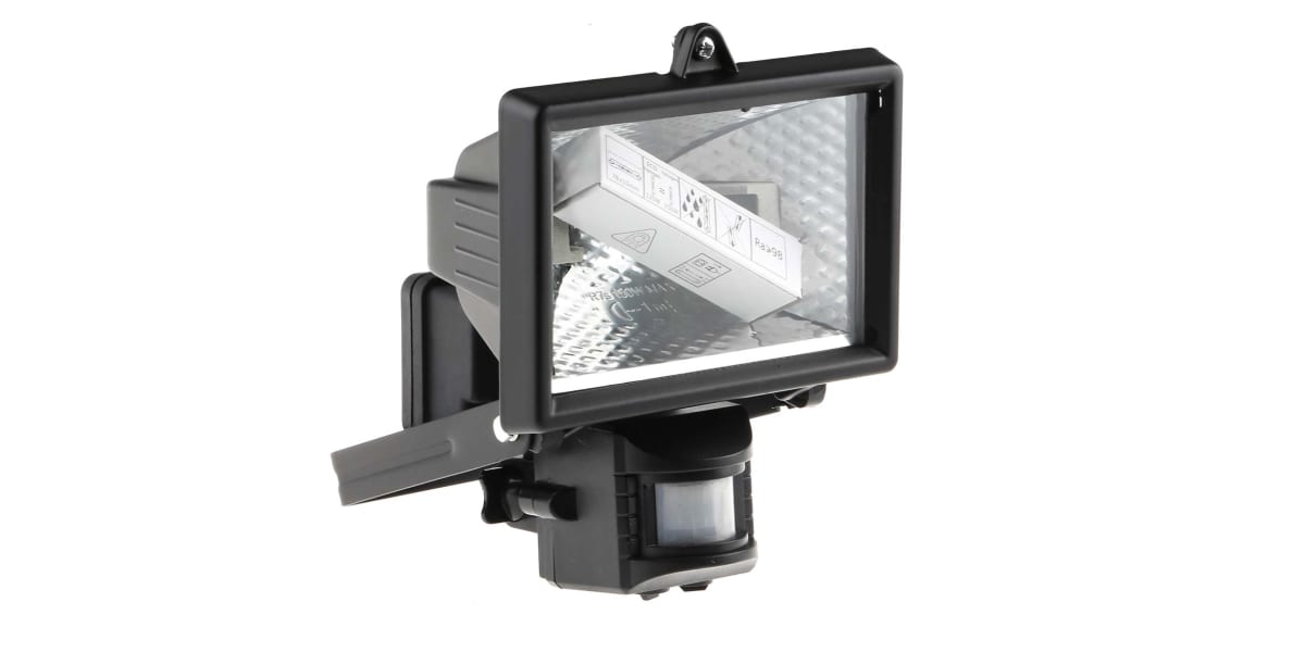 Product image for IP44 PIR halogen outdoor floodlight,120W