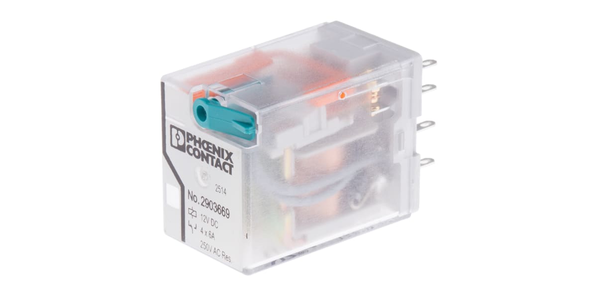 Product image for REL-IR4 Plug In Power Relay 12DC/4X21AU