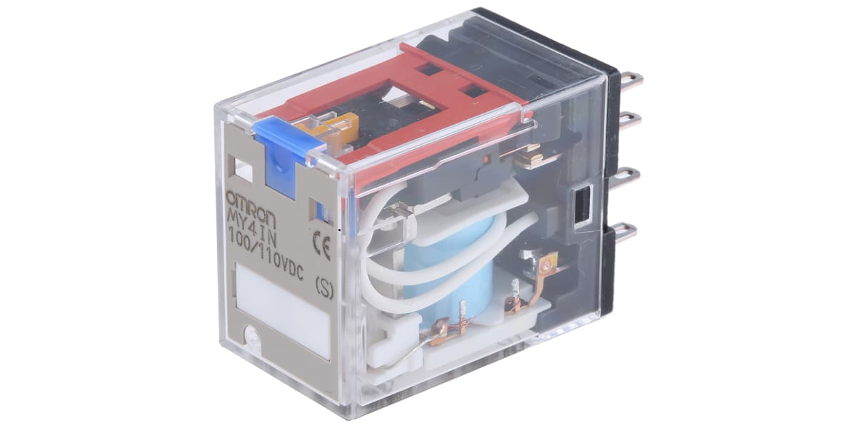 Product image for Plug-in Relay LED, 14 pin 4PDT 5A 110VDC
