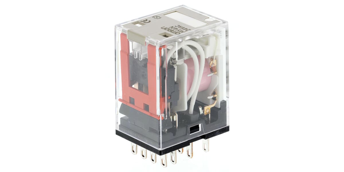 Product image for Plug-in Relay LED, 14 pin 4PDT 5A 24VAC