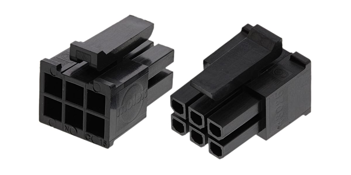 Product image for Micro-Fit 3.0 Receptacle Housing 3+3 way