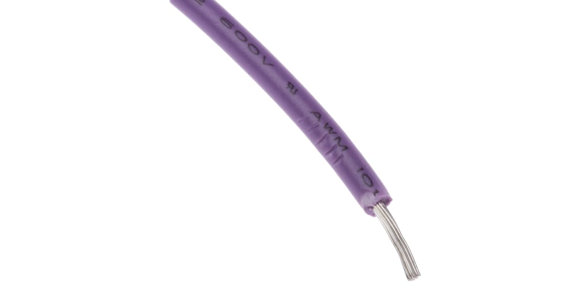 Product image for Violet tri-rated cable 0.5mm 100m