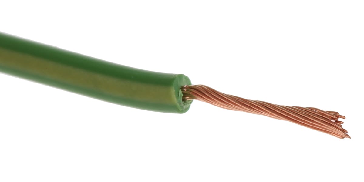 Product image for GREEN/YELLOW TRI-RATED CABLE 0.5MM 100M