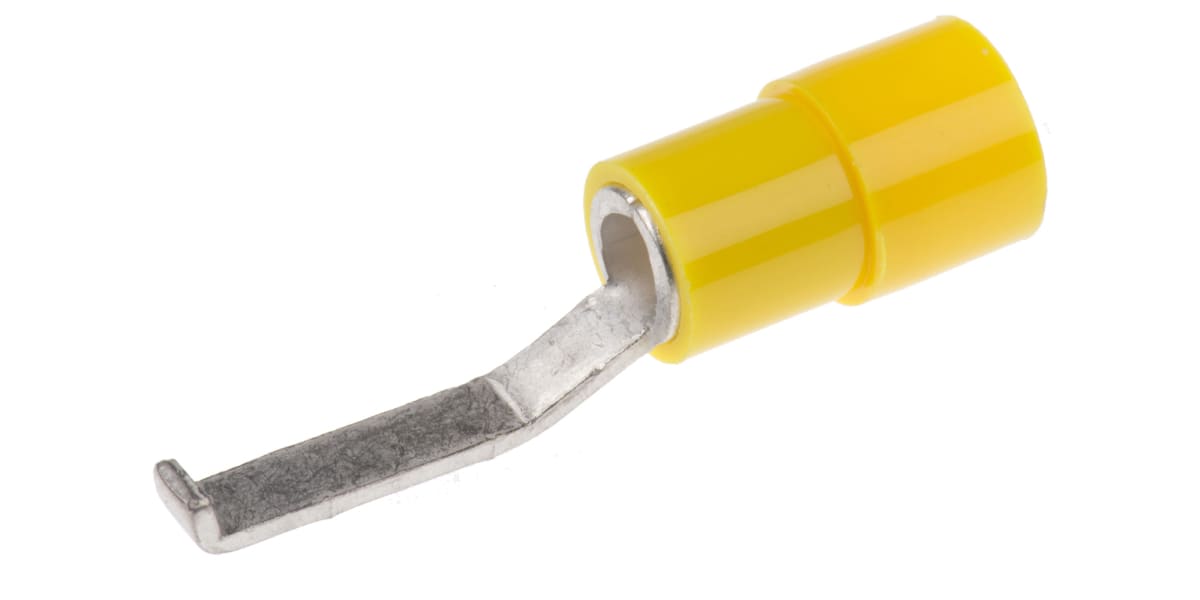 Product image for Flat pin cable lug, yellow, 4 - 6 mm