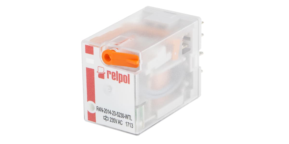 Product image for INDUSTRIAL RELAY, 4PDT, 230V AC