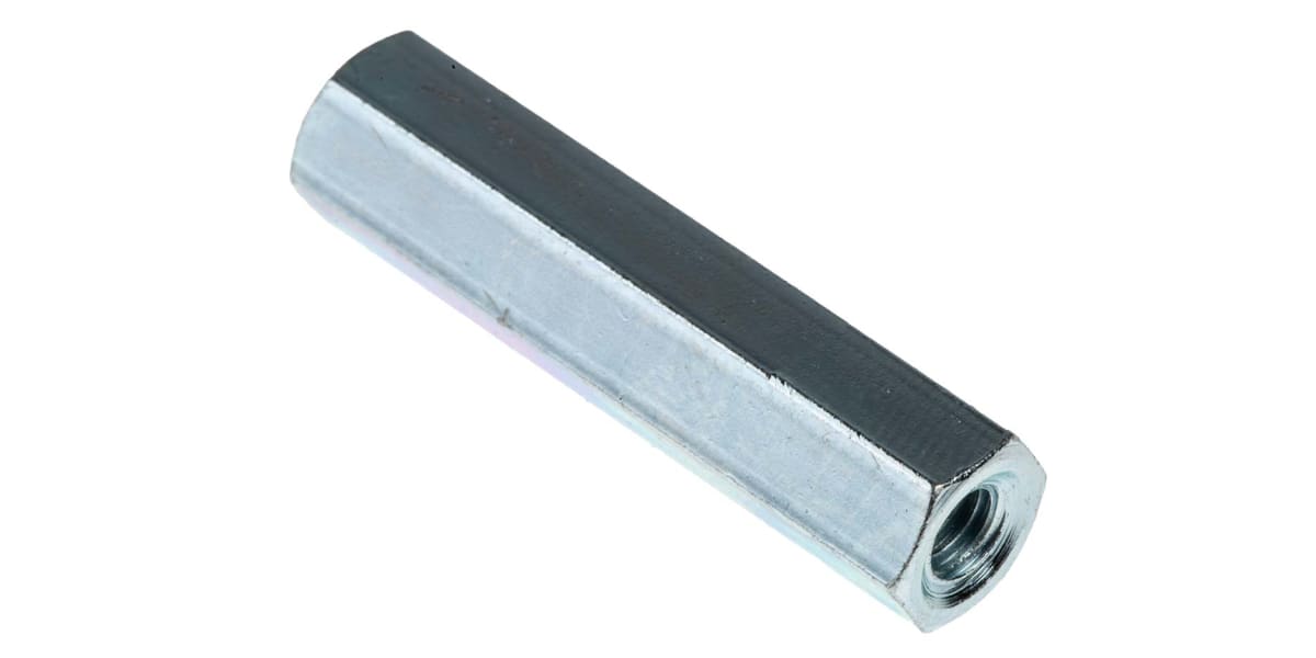 Product image for Threaded spacer,mild steel,M4x30mm,F/F