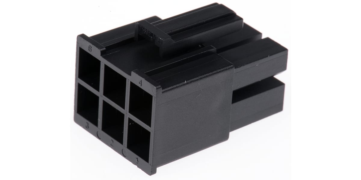 Product image for MEGA-FIT RECEPTACLE HOUSING 6 WAY V-0