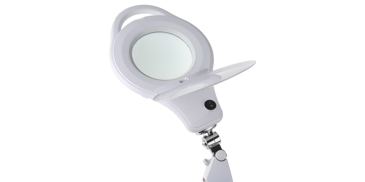 LFG028261, Luxo LFM LED Magnifying Lamp with Table Clamp Mount, 5dioptre,  127mm Lens Dia., 127mm Lens