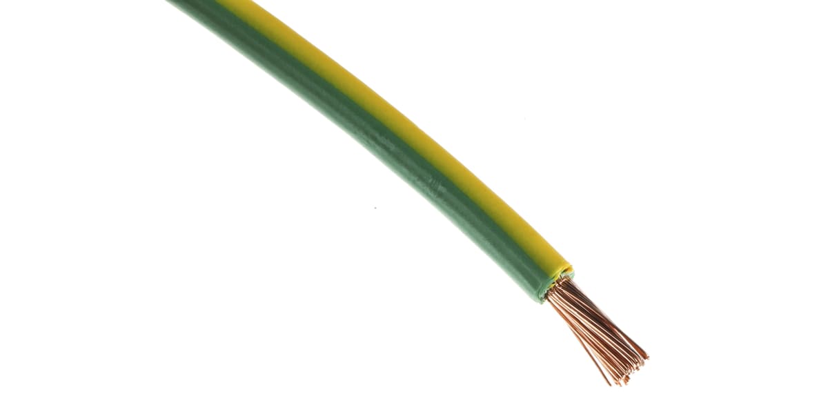 Product image for Green/yellow tri-rated cable 6.0mm 100m