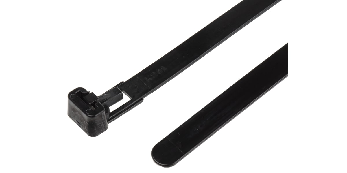 Product image for Cable Tie 250x7.6 Black releasable