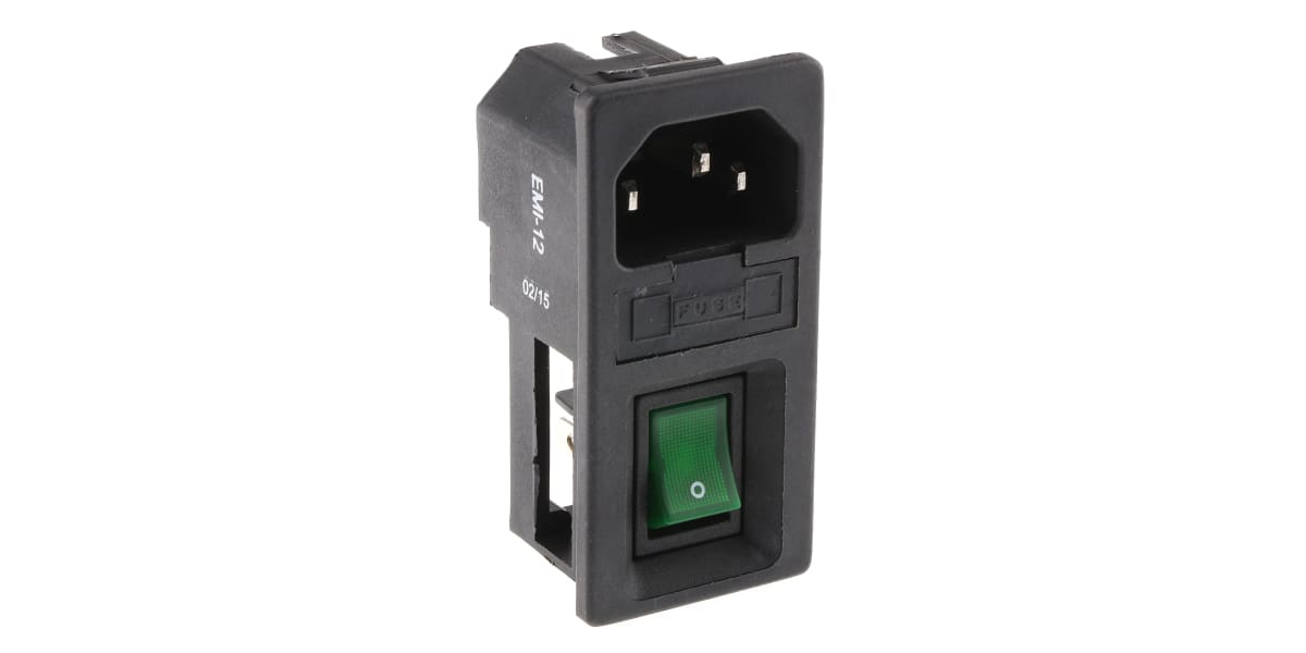 Product image for MAINS INLET,C14 6A,250VAC,SNAP MOUNTING