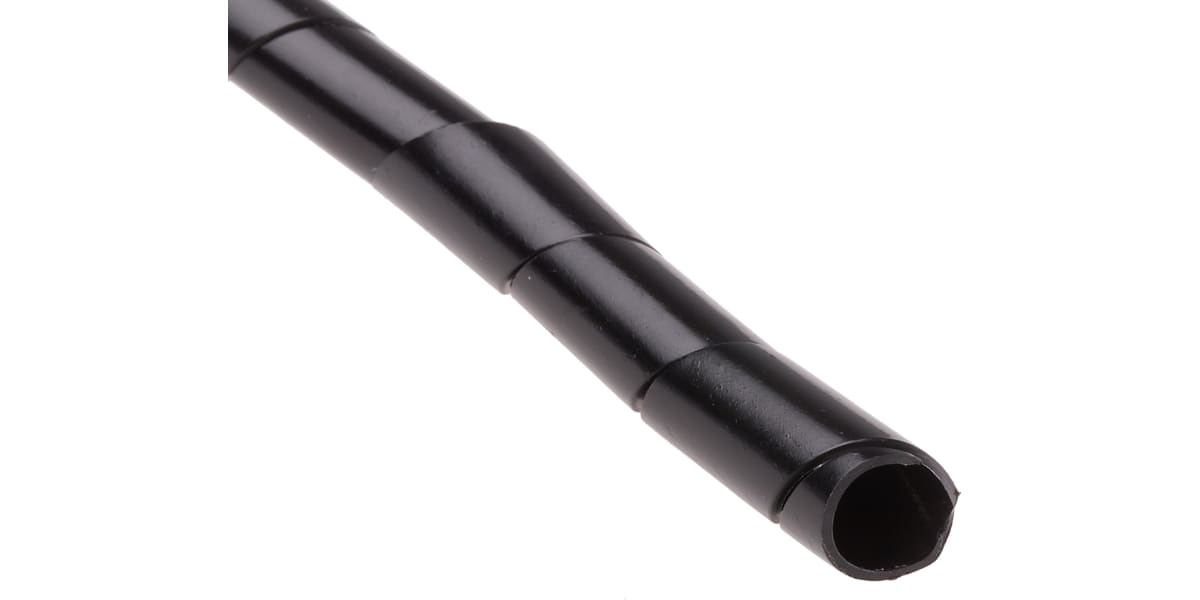 Product image for PE spiral wrap 12mm black 30.5m