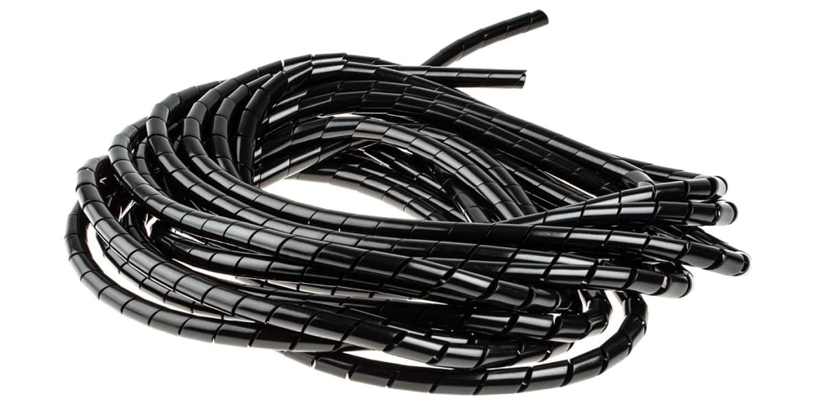 Product image for PE Spiral Wrap 12mm black 10m