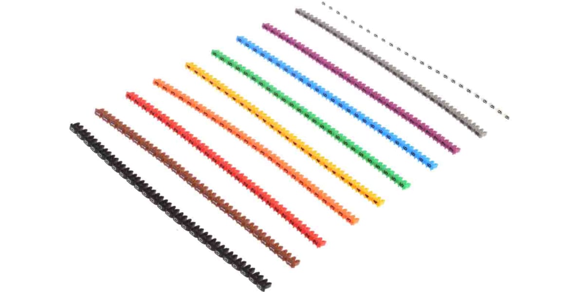 Product image for Clip on Nylon 66  Cable Marker Pk Mixed