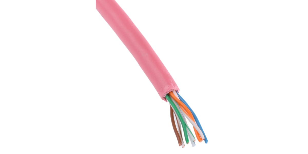 Product image for Red Cat5 plus UTP patch cable,50m