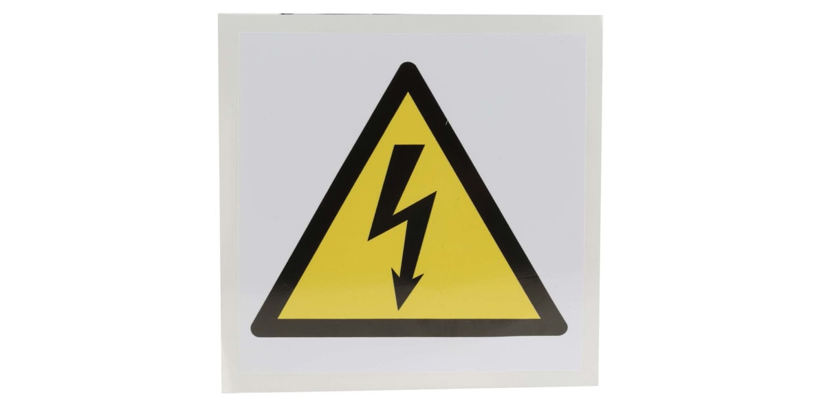 Product image for 100x100mm Vinyl Electricity Sign