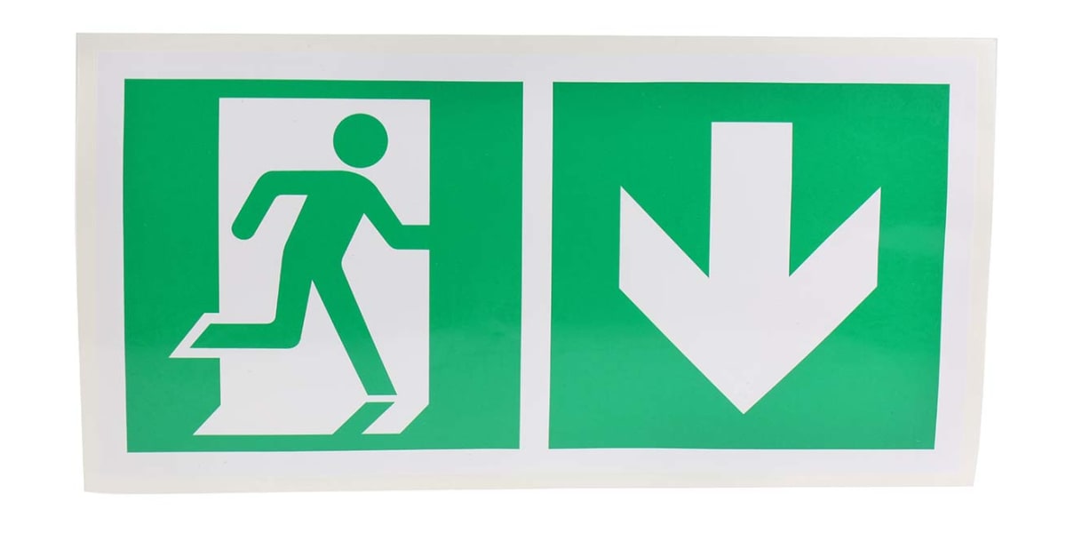 Product image for 150x300mm Vinyl Emergency Exit Down Sign