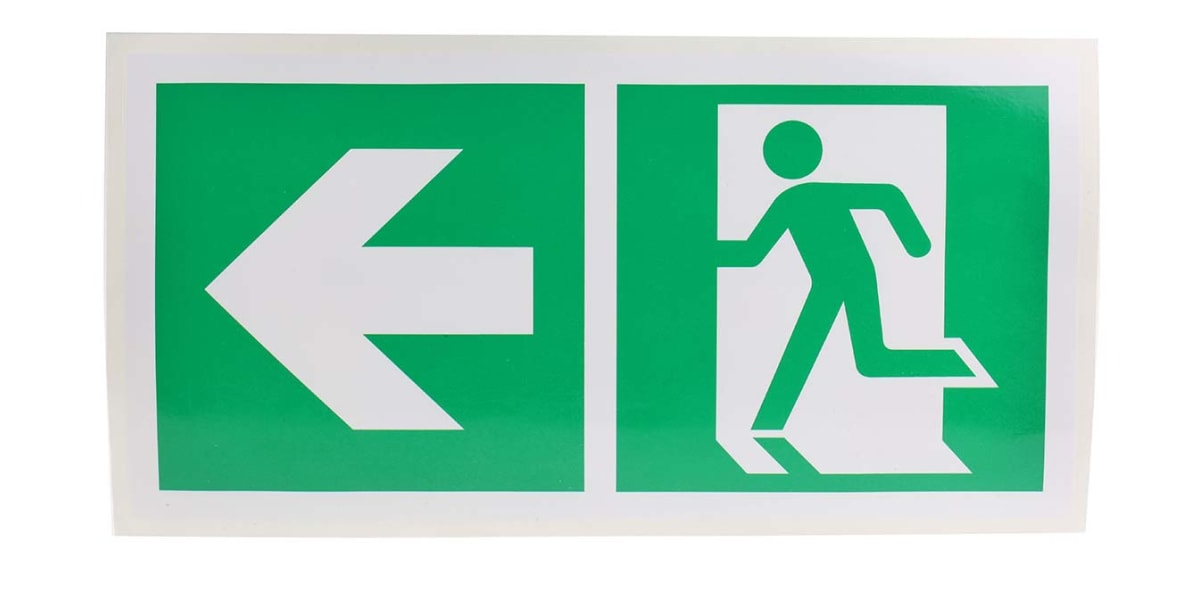 Product image for 150x300mm Vinyl Emergency Exit Left Sign