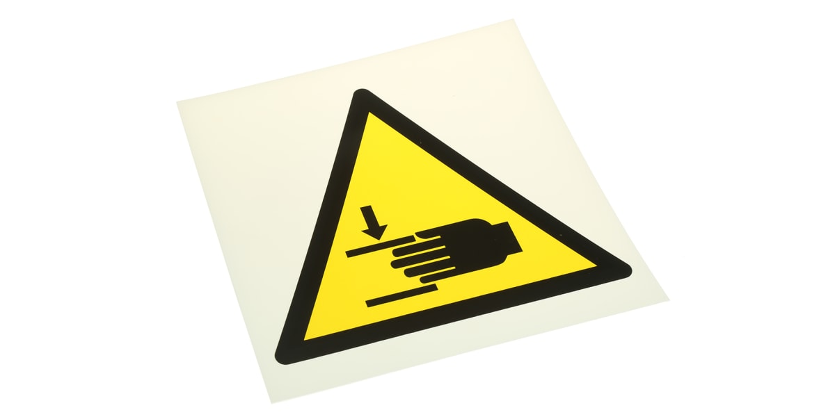 Product image for 200x200mm PP Crushing of Hands Sign