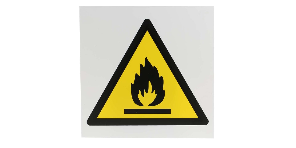 Product image for 200x200mm PP Flammable Material Sign