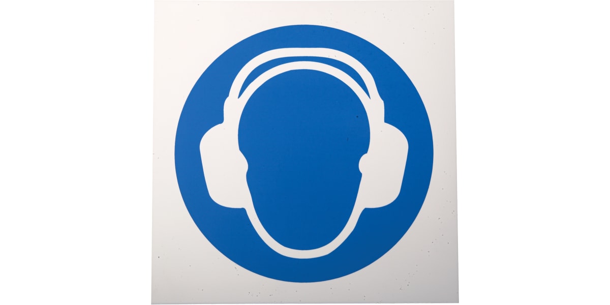 Product image for 200x200mm PP Wear Ear Protection Sign