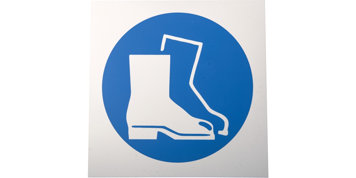 Product image for 200x200mm PP Wear Safety Footwear Sign