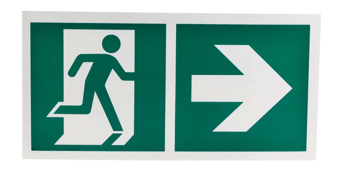 Product image for 150x300 PP Emergency Exit Right Sign