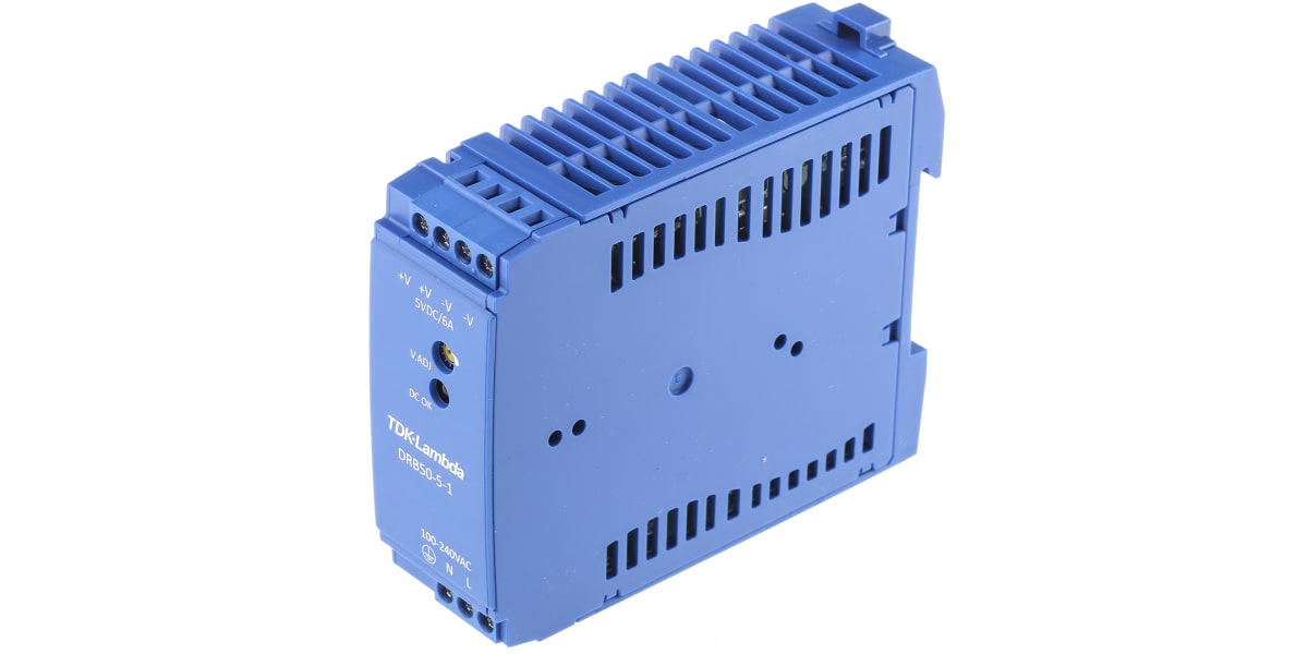 Product image for DRB switch mode PSU DIN-RAIL 5V 50W