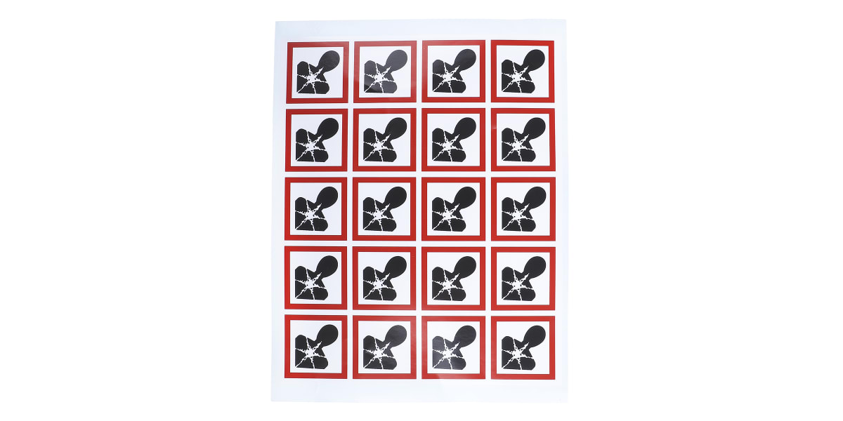 Product image for 40x40mm Health Hazard GHS Label, 20