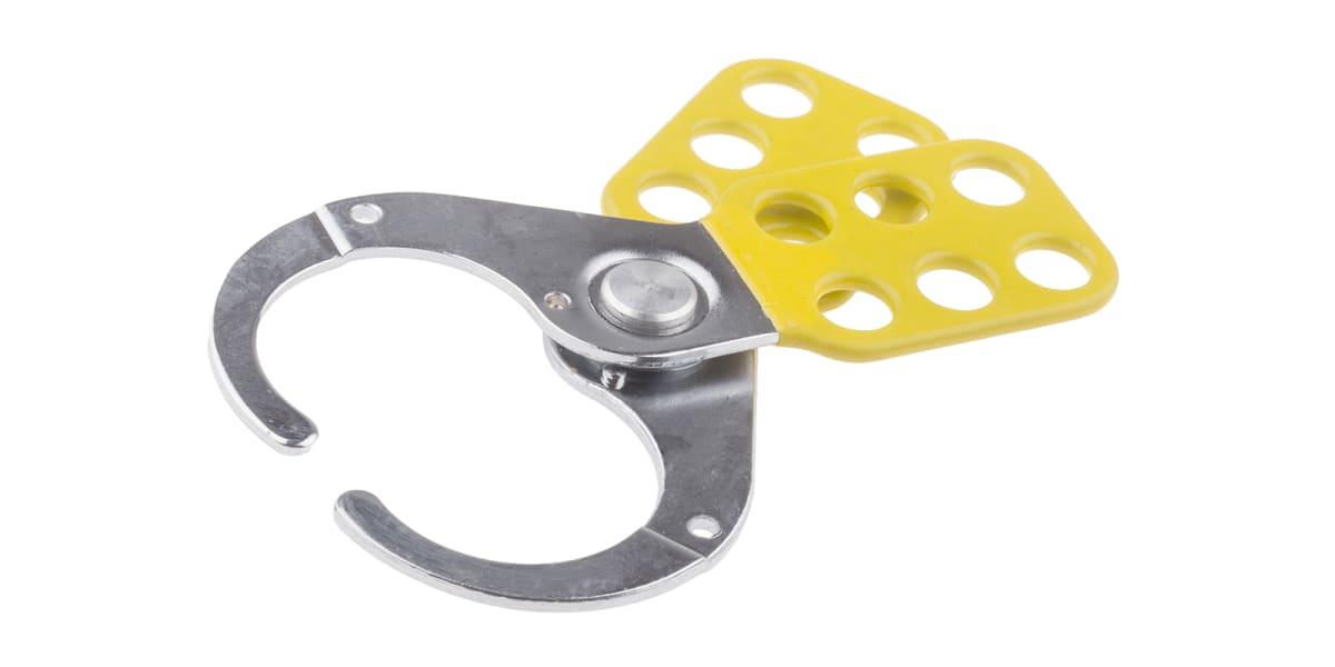 Product image for 38mm Yellow Vinyl Coated Lockout Hasp