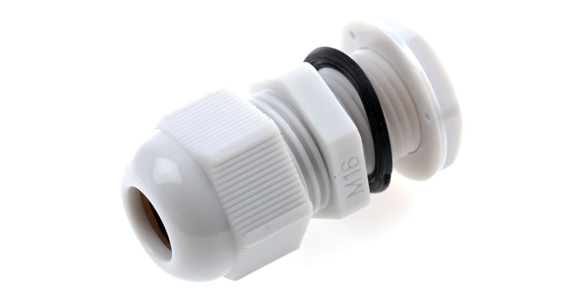 Product image for NYLON CABLE GLAND M16 GREY 5- 10MM