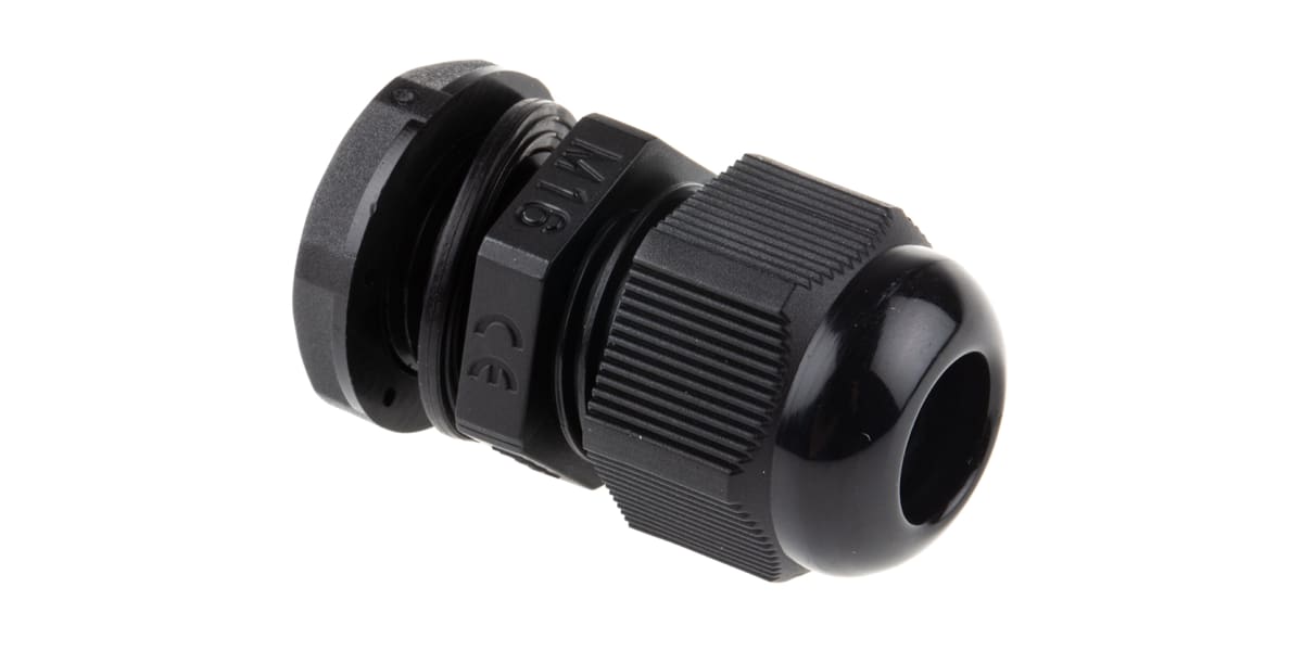 Product image for Nylon Cable Gland M16 Black 5- 10mm