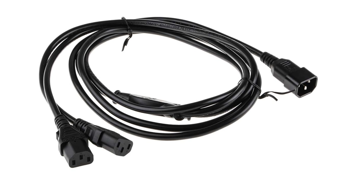 Product image for Power Cord C13 x 2 to C14 Y lead