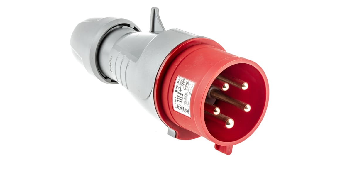 Plug male 400V - 32A - 4P+T IP-44 - P17 Tempra