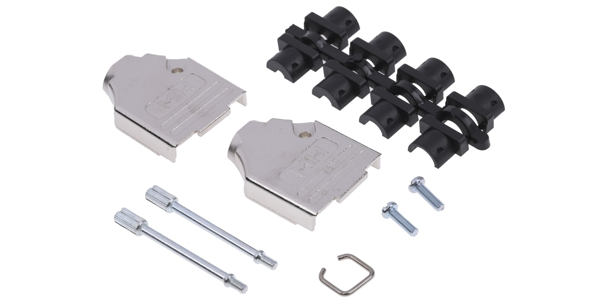 Product image for MH Connectors MHDTZK Zinc D-sub Connector Backshell, 9 Way, Strain Relief