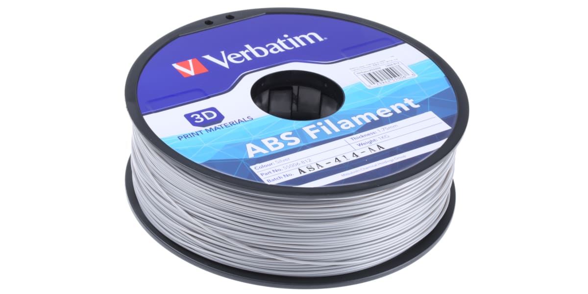 Product image for VERBATIM ABS 1.75MM METAL-GREY 1KG REEL