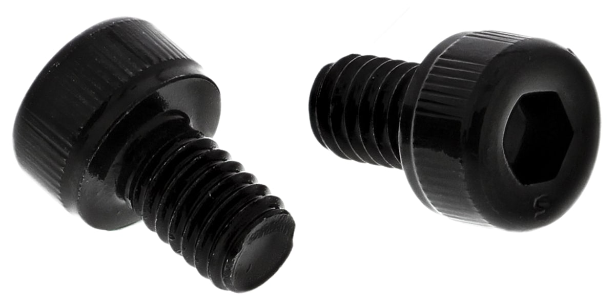 Product image for Blk steel socket head cap screw,M4x6mm