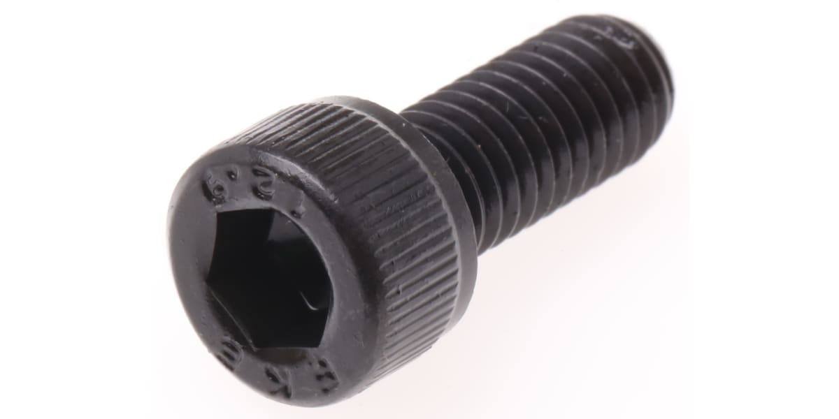 Product image for Blk steel socket head cap screw,M6x15mm