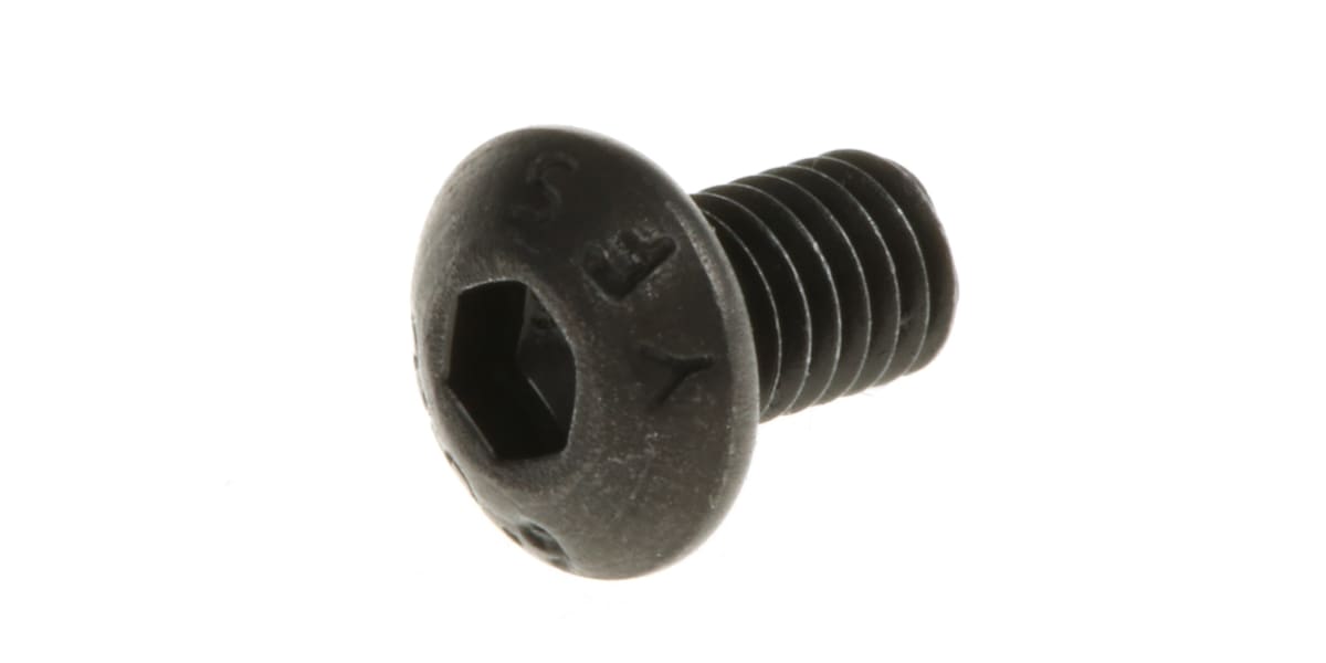 Product image for Blk steel skt button head screw,M3x5mm