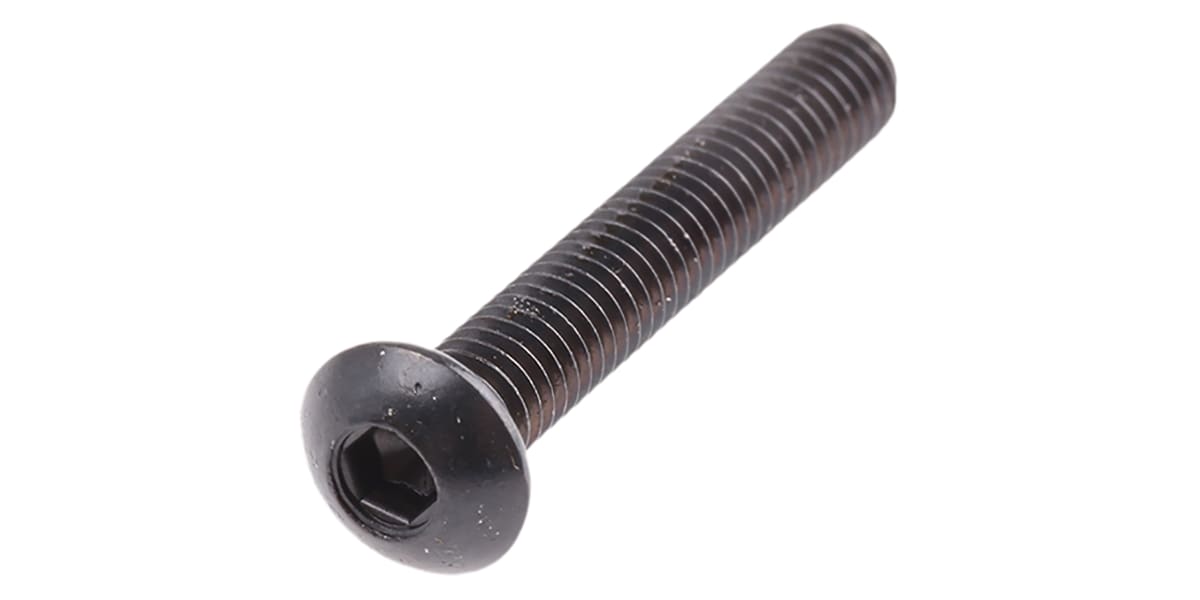 Product image for Blk steel skt button head screw,M4x25mm